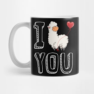 I Love You Llama Valentine Mug